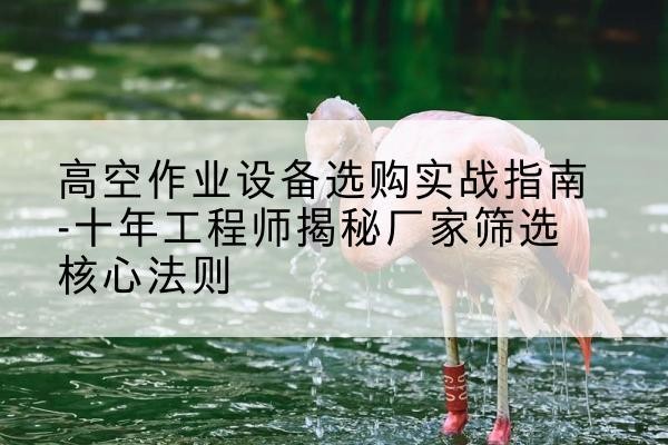 松阳剪叉式升降机厂家-高空作业设备选购实战指南-十年工程师揭秘厂家筛选核心法则