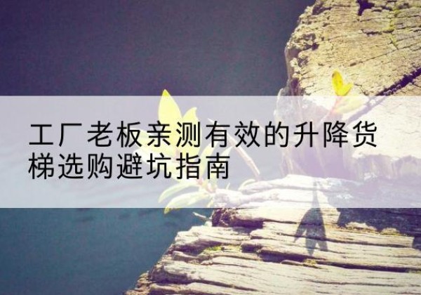 松阳升降货梯怎么选-工厂老板亲测有效的升降货梯选购避坑指南